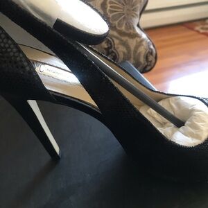 INC International Concepts Black Heels with Strap